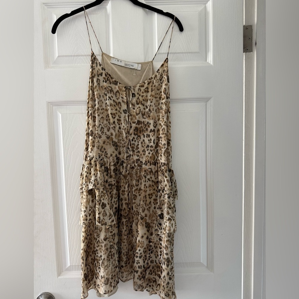Iro Leopard Print Slip Dress